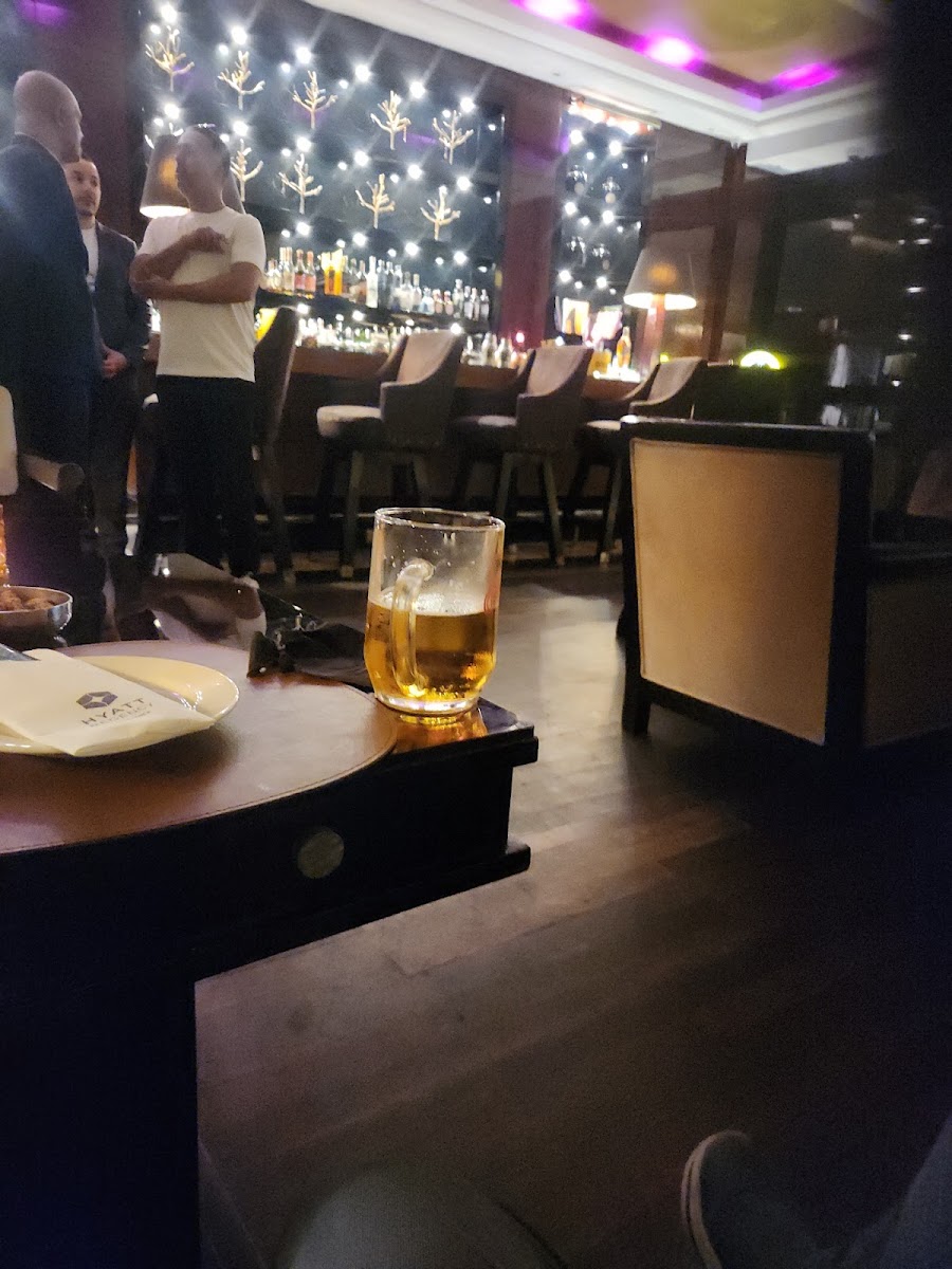 Balcão do Armazém com luzes de decoração